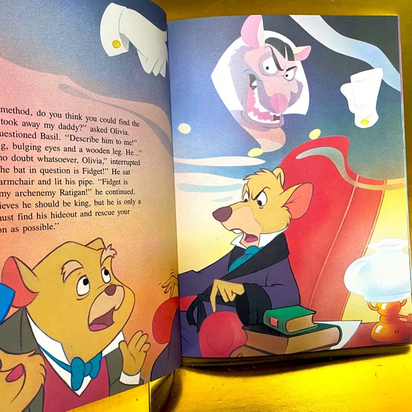 WALT DISNEY THE GREAT MOUSE DETECTIVE VTG 1987 COLLECTIBLE HARDCOVER BOOK 95p. - Picture 6 of 16